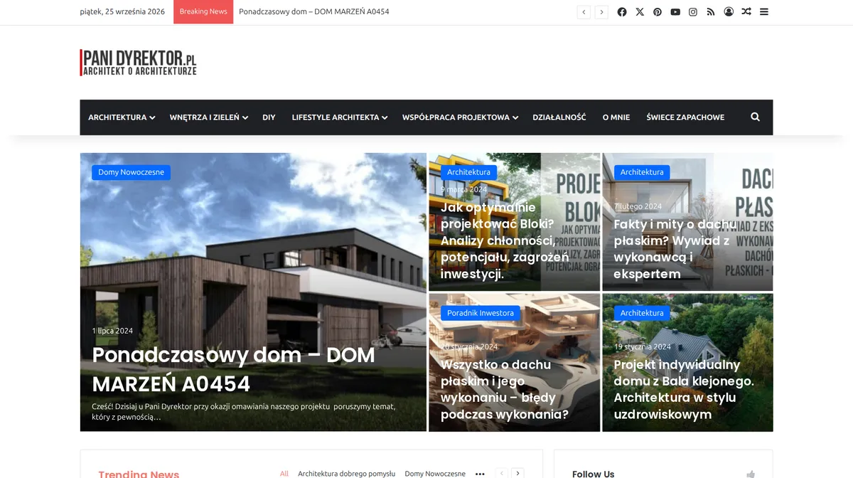 Zrzut ekranu strony głównej panidyrektor.pl