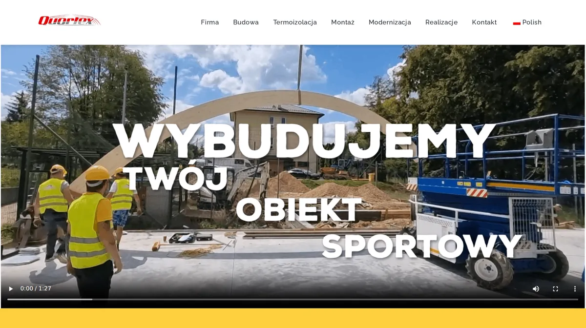 Zrzut ekranu strony głównej quortex.eu